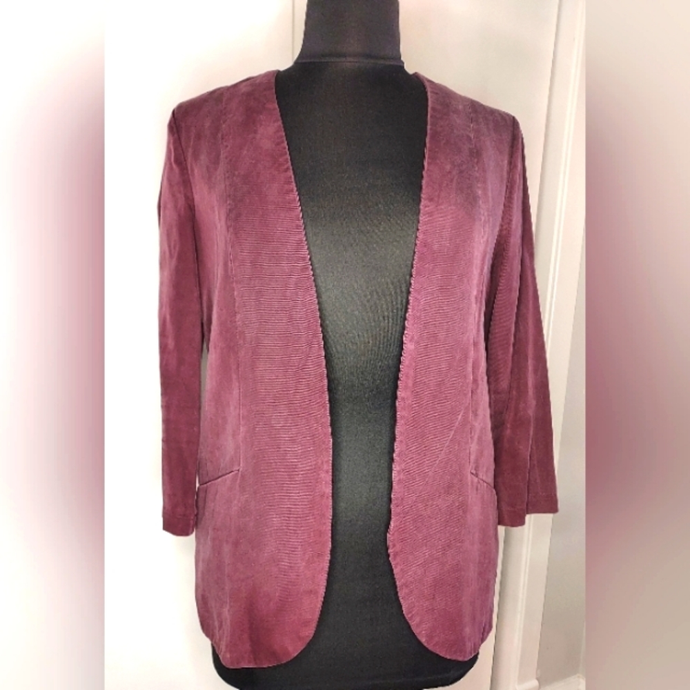 Harlowe & Graham Open Front Tencel Blazer S